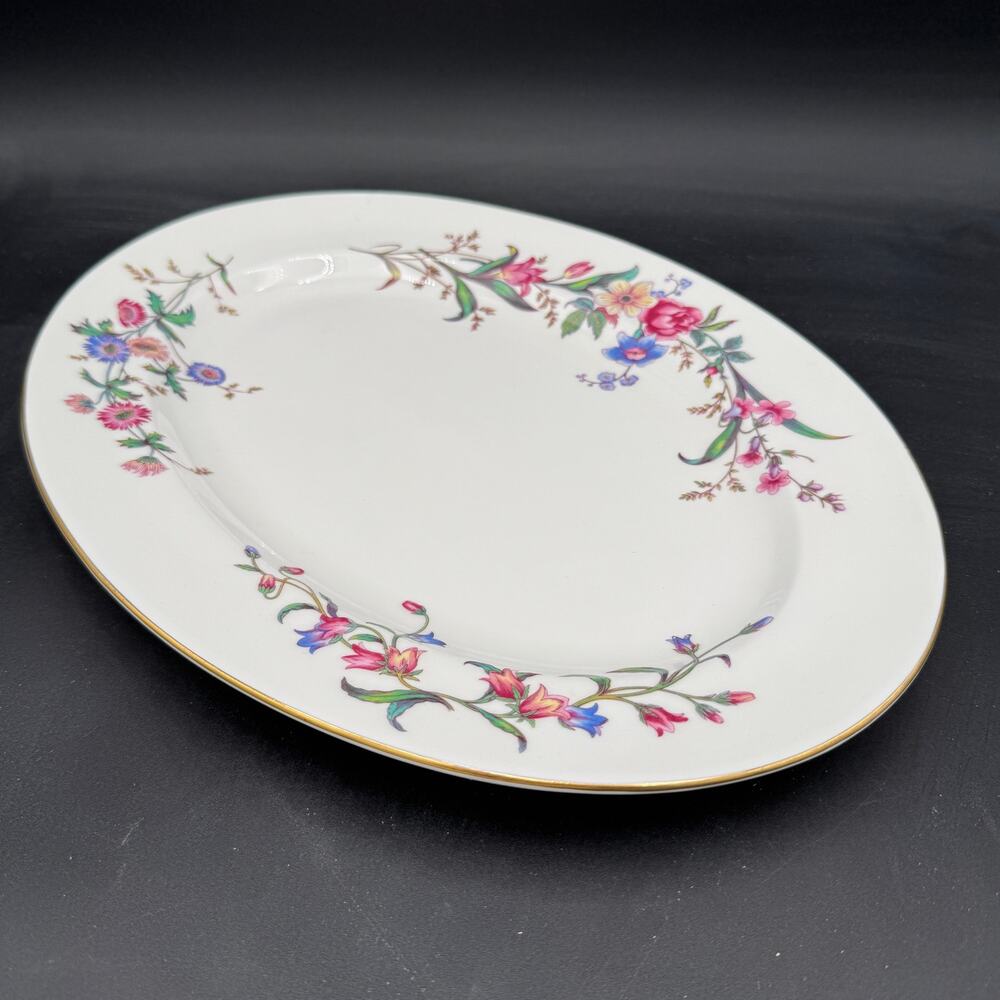 Vintage Platter by Wedgwood in Devon Sprays Bone China 15.25"